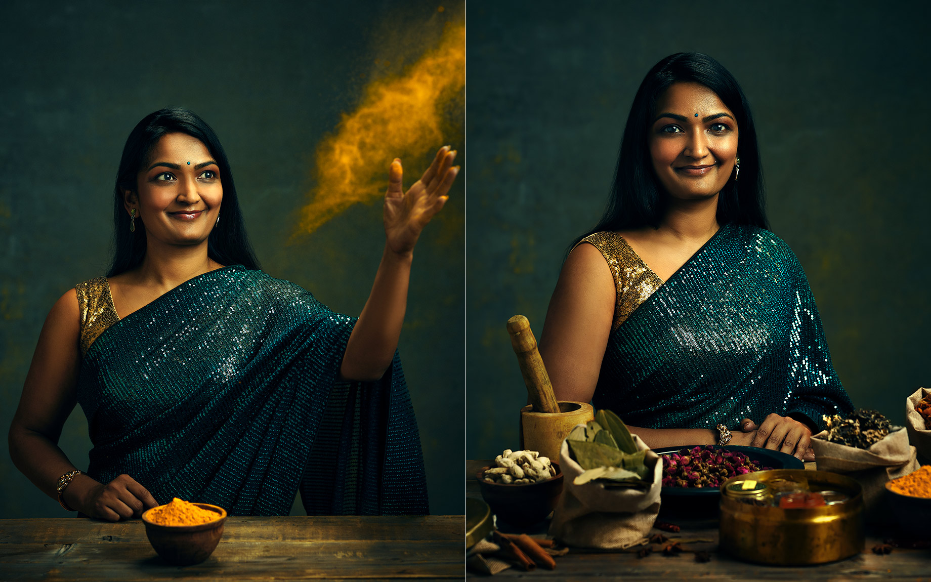 Smita Chute with her Indian spice blends